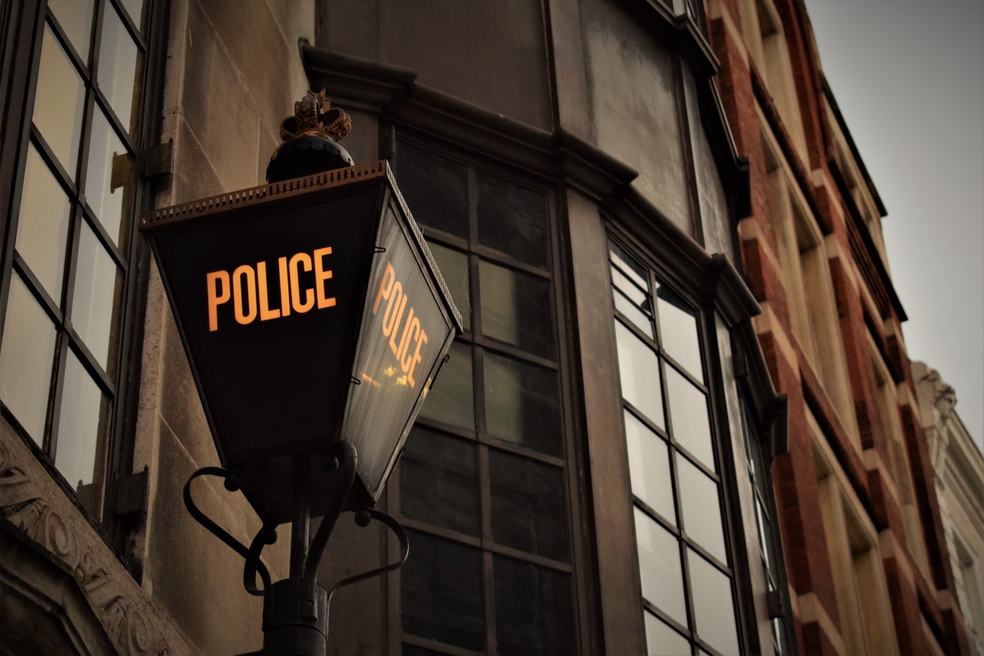 A police sign.