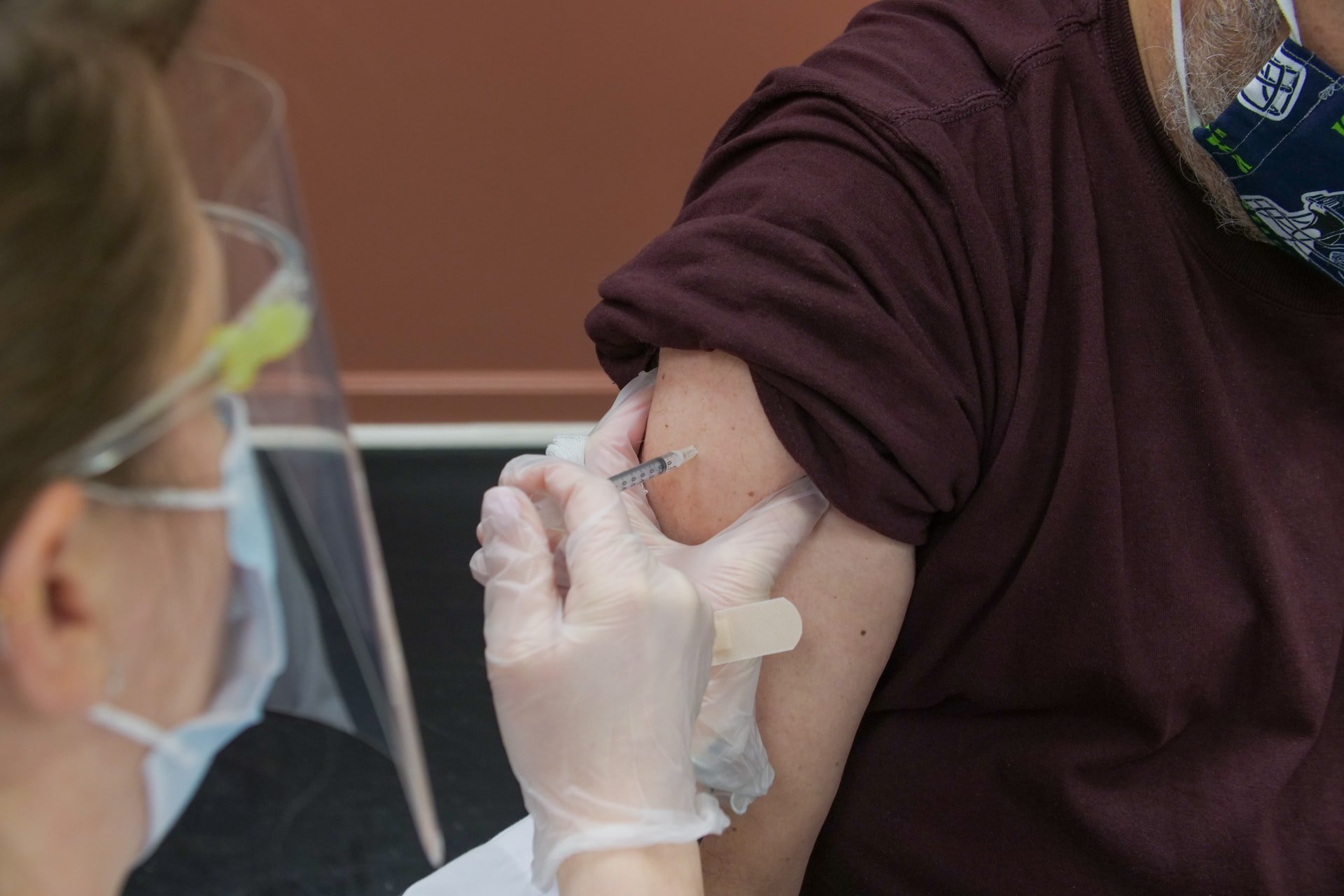 Someone getting a vaccination.